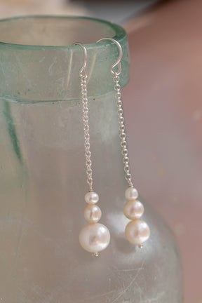 Pearl ~ White Drop Earrings