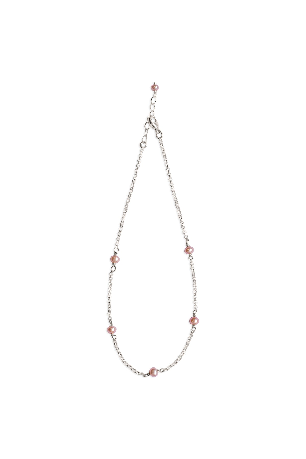 Pearl ~ Peach Inline Anklet