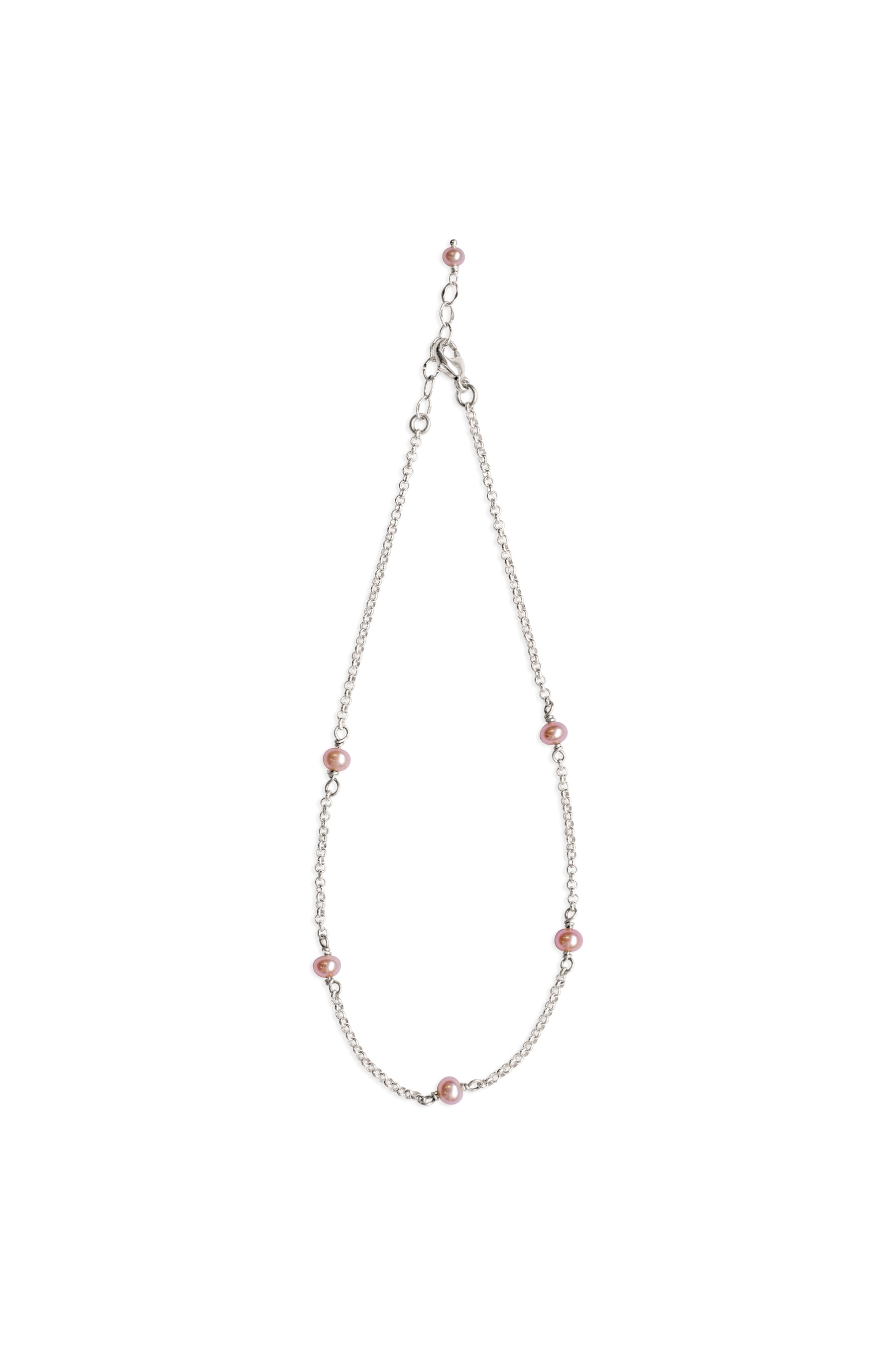 Pearl ~ Peach Inline Anklet