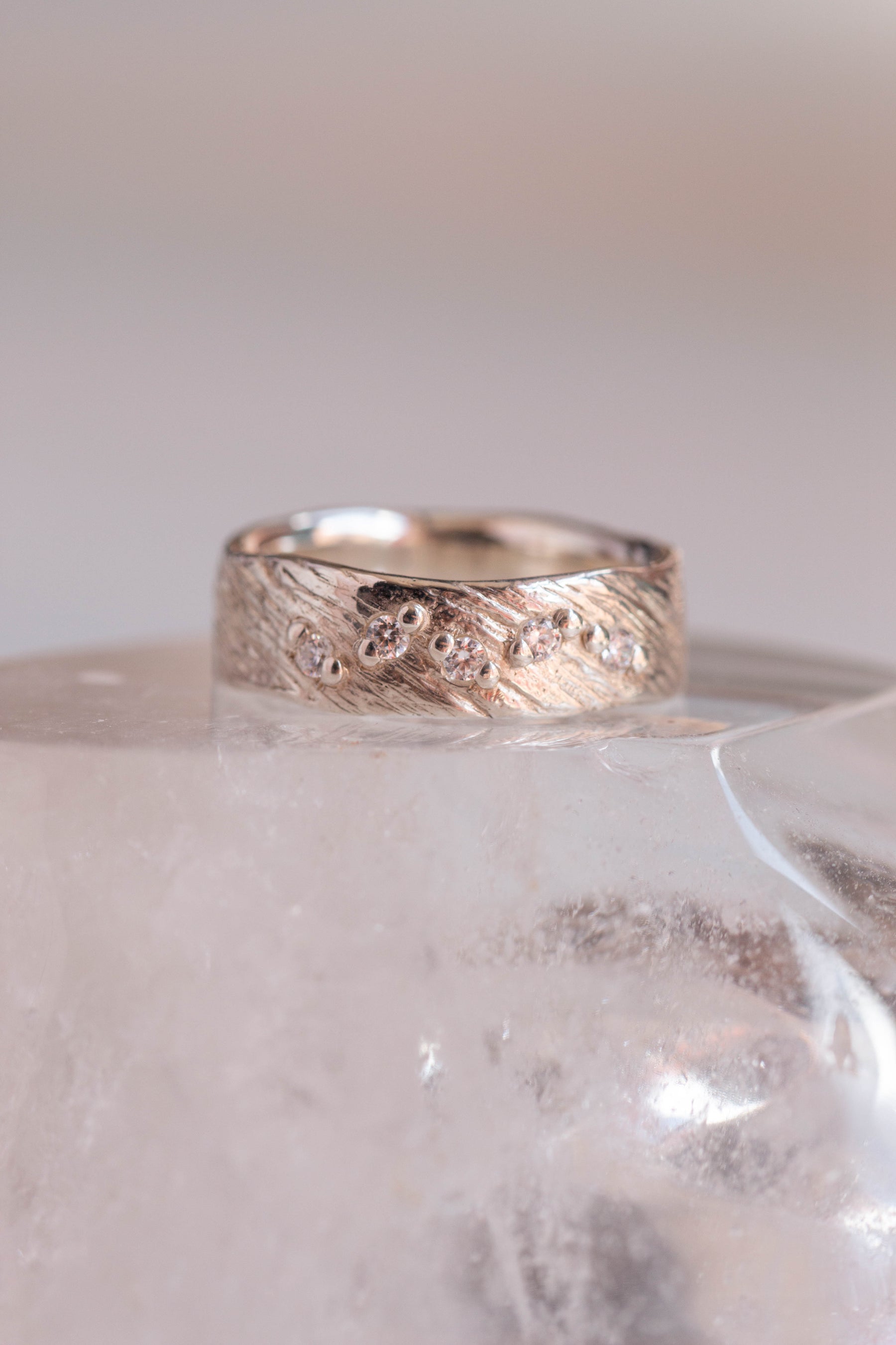 Custom Design ~ Longtail Band with Floating Diamonds