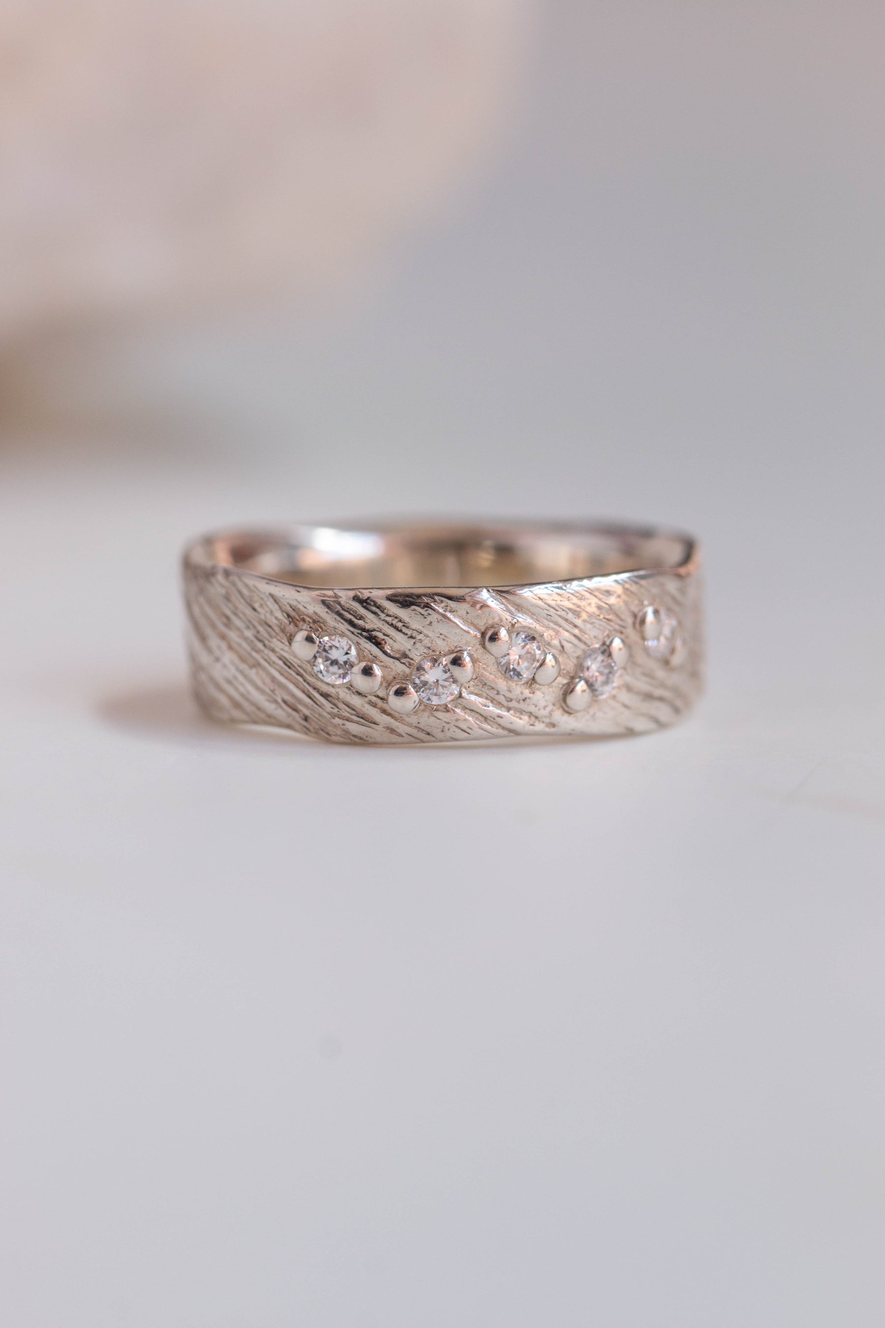 Custom Design ~ Longtail Band with Floating Diamonds