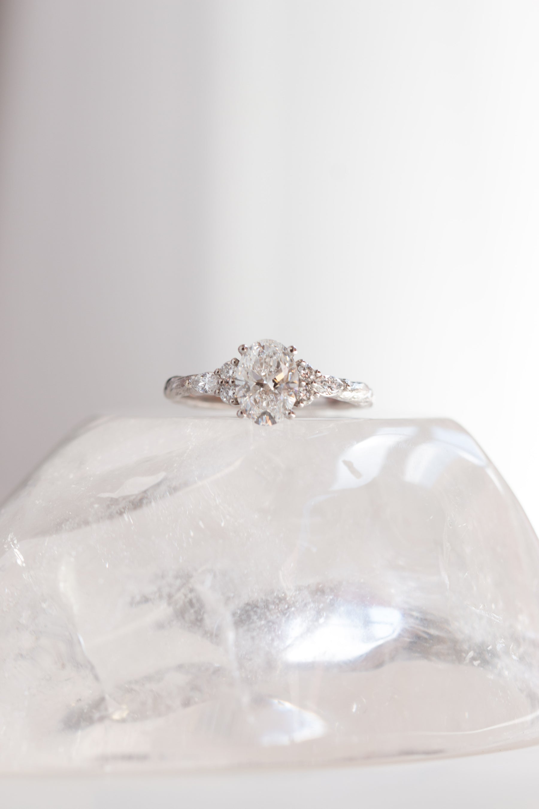 Custom Design ~ Oval Kite String 7-Stone Ring