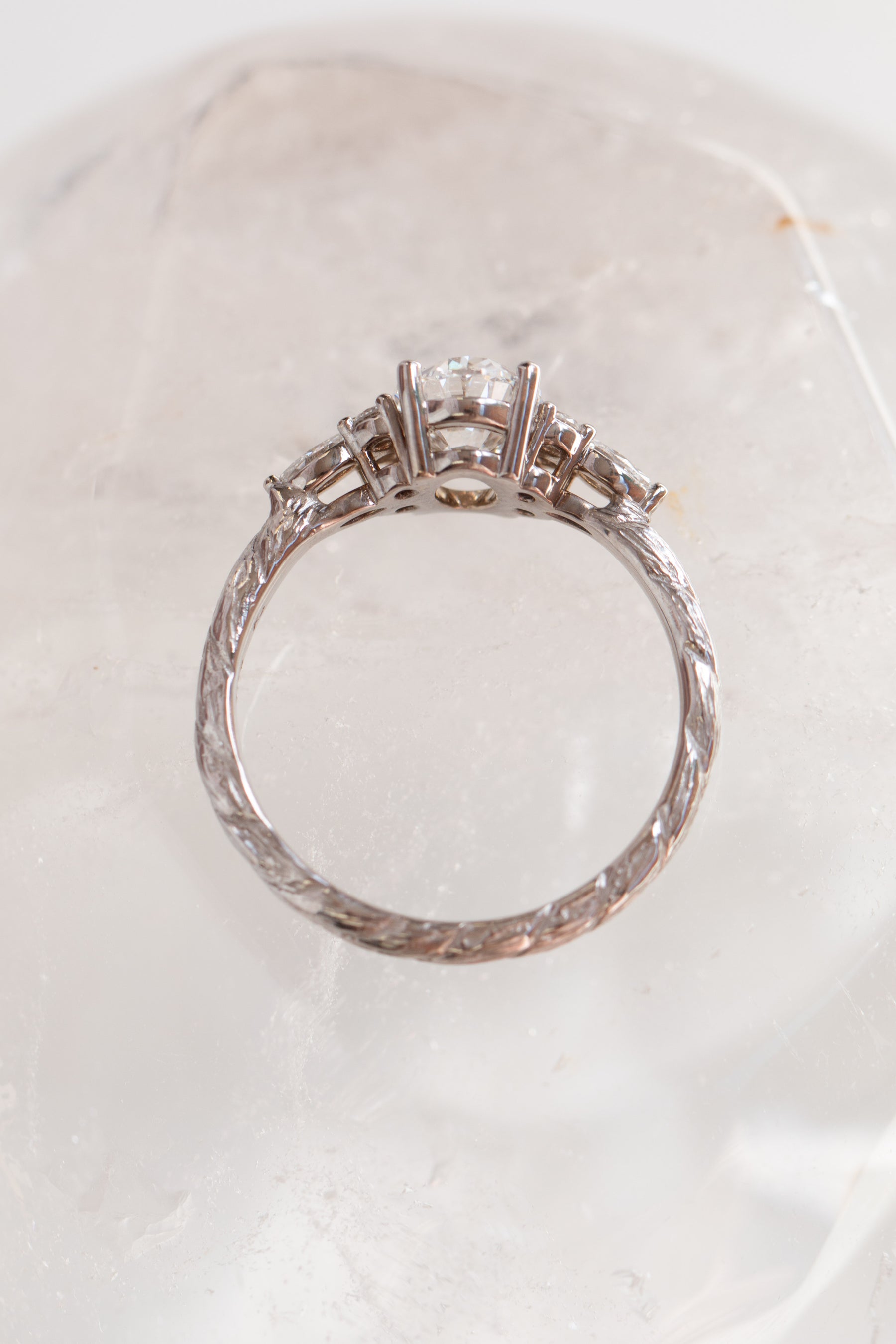 Custom Design ~ Oval Kite String 7-Stone Ring
