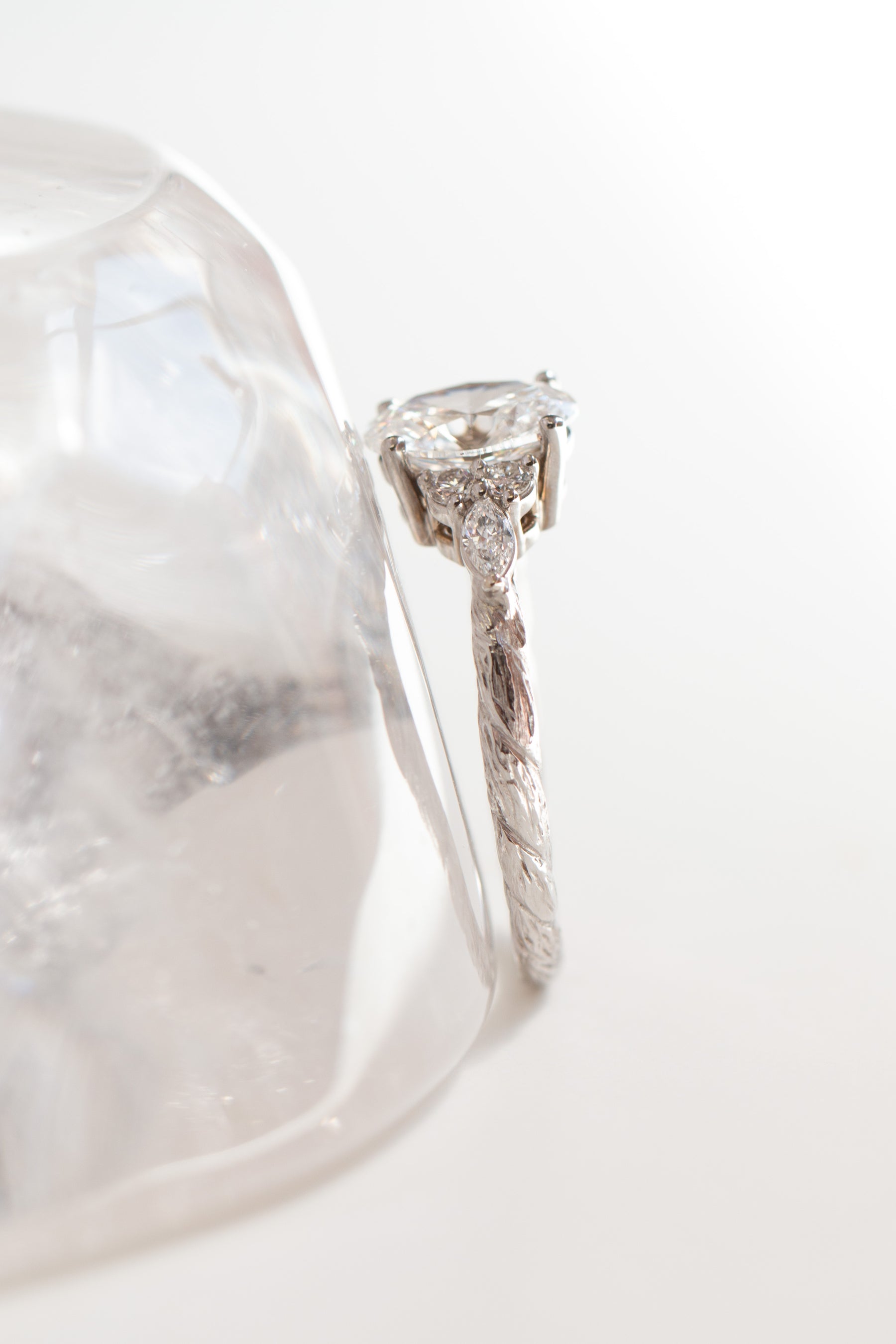Custom Design ~ Oval Kite String 7-Stone Ring