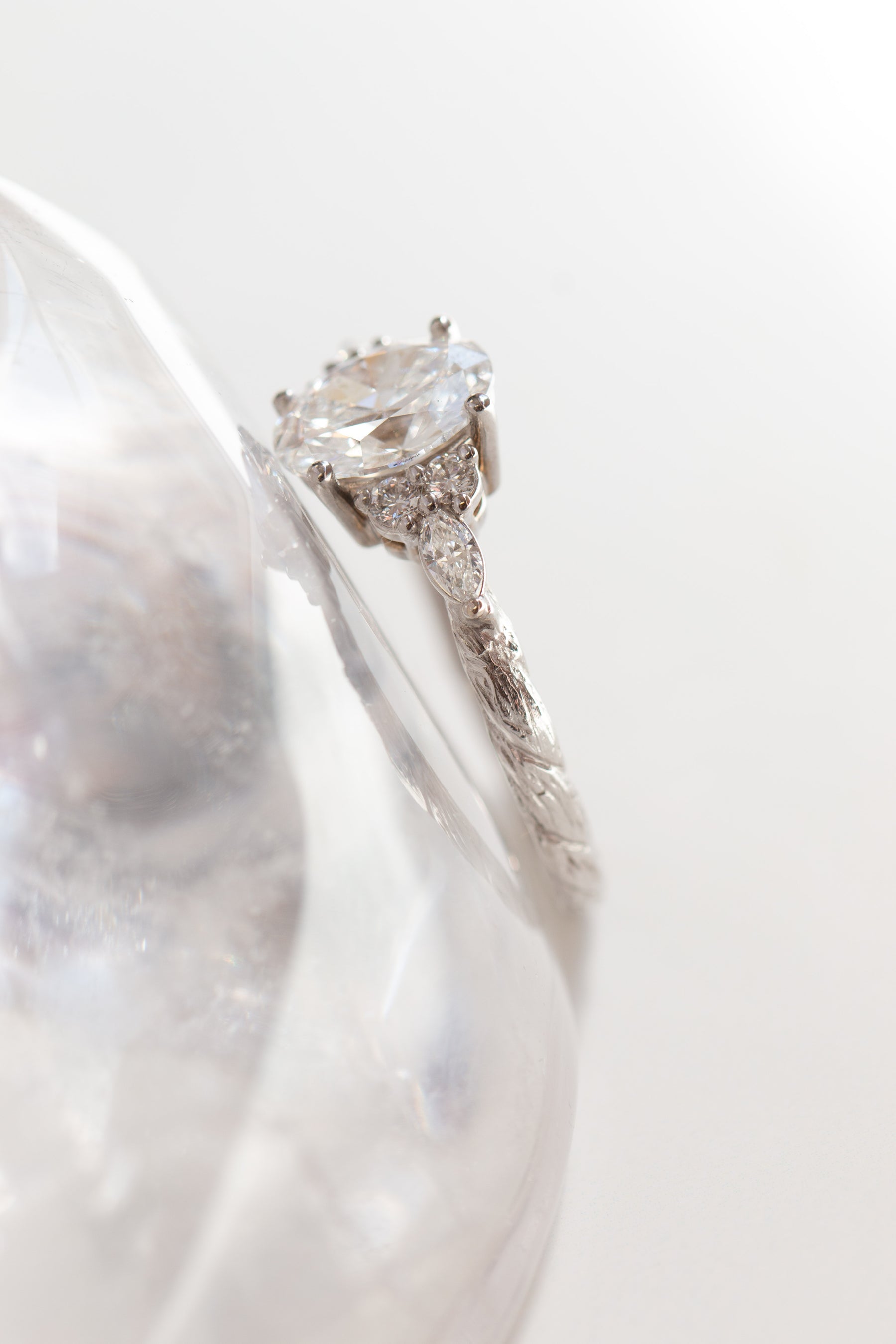 Custom Design ~ Oval Kite String 7-Stone Ring