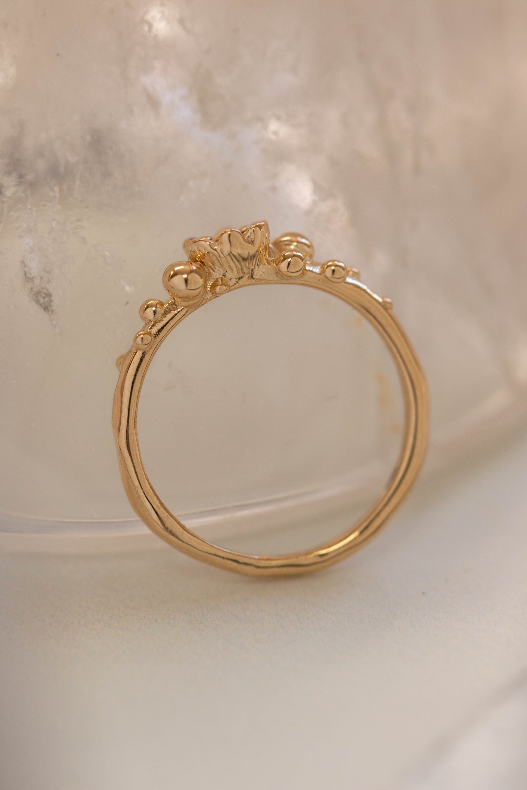 Custom Design ~ Pink Sapphire Caviar & Barnacle Ring