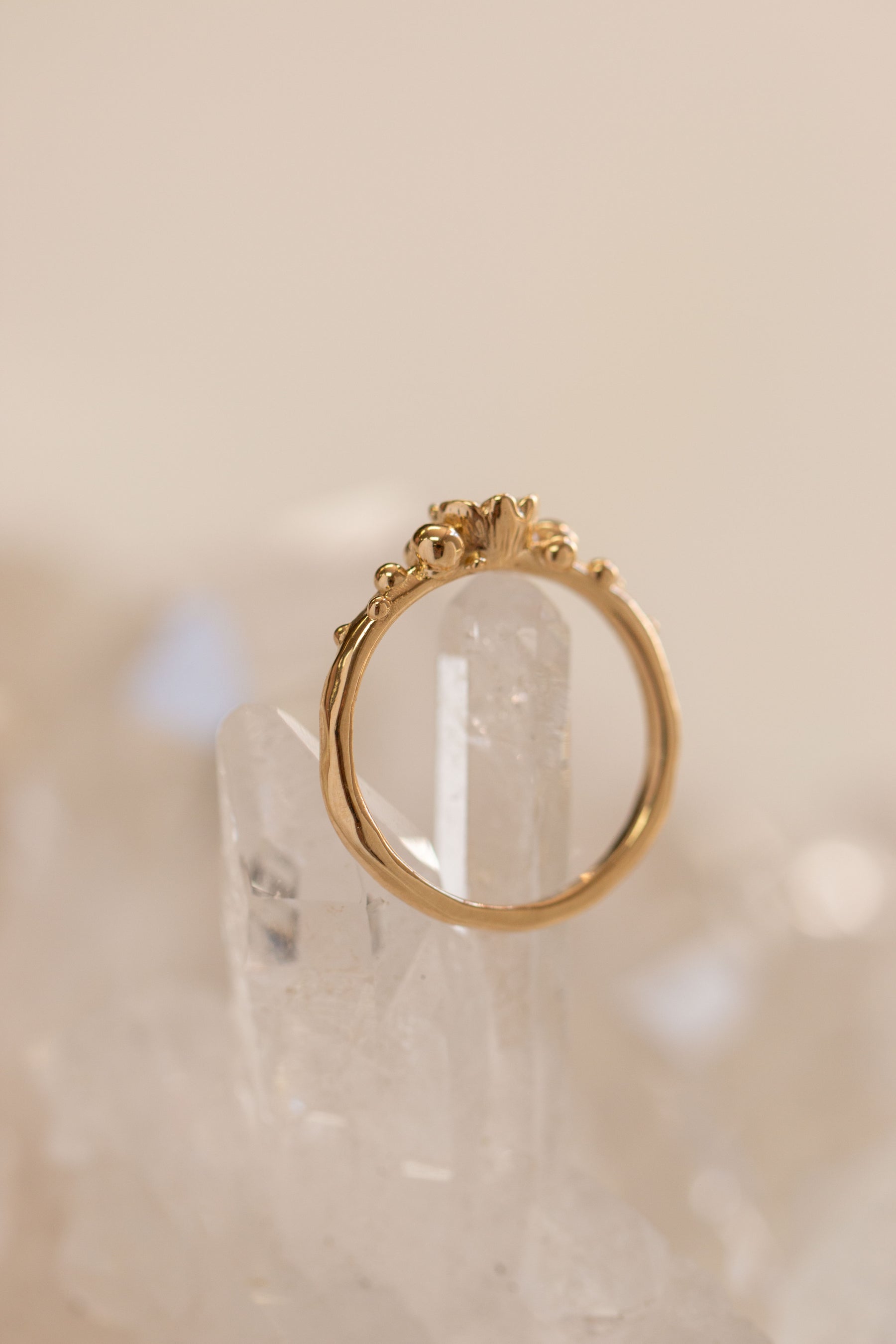 Custom Design ~ Pink Sapphire Caviar & Barnacle Ring