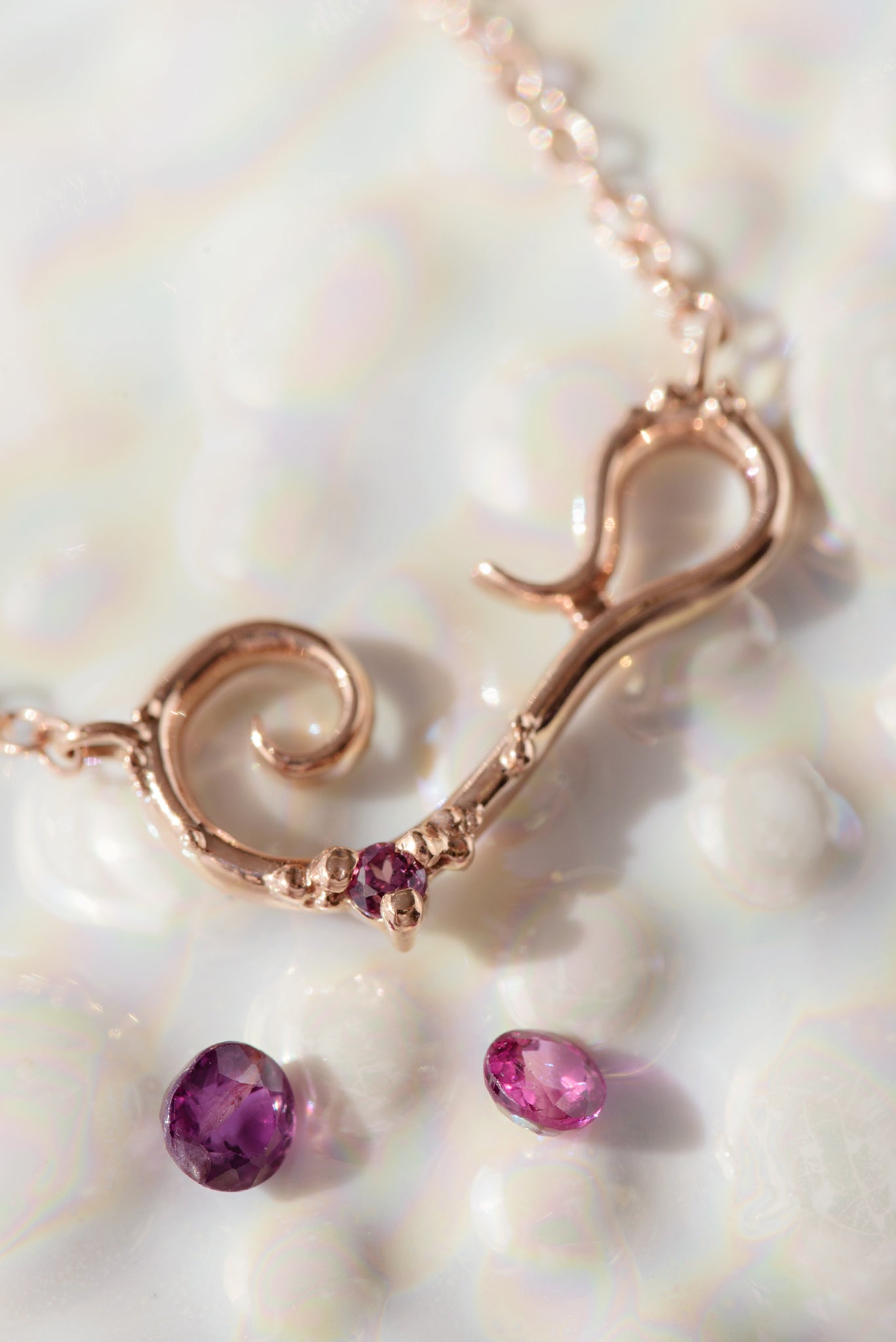 Bermuda ~ Birthstone Necklace in Gold
