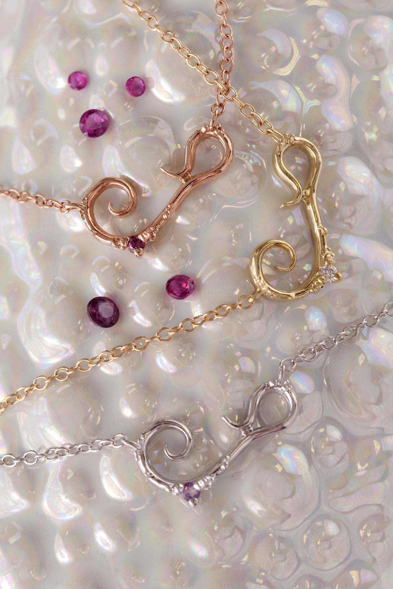 Bermuda ~ Birthstone Necklace in Gold