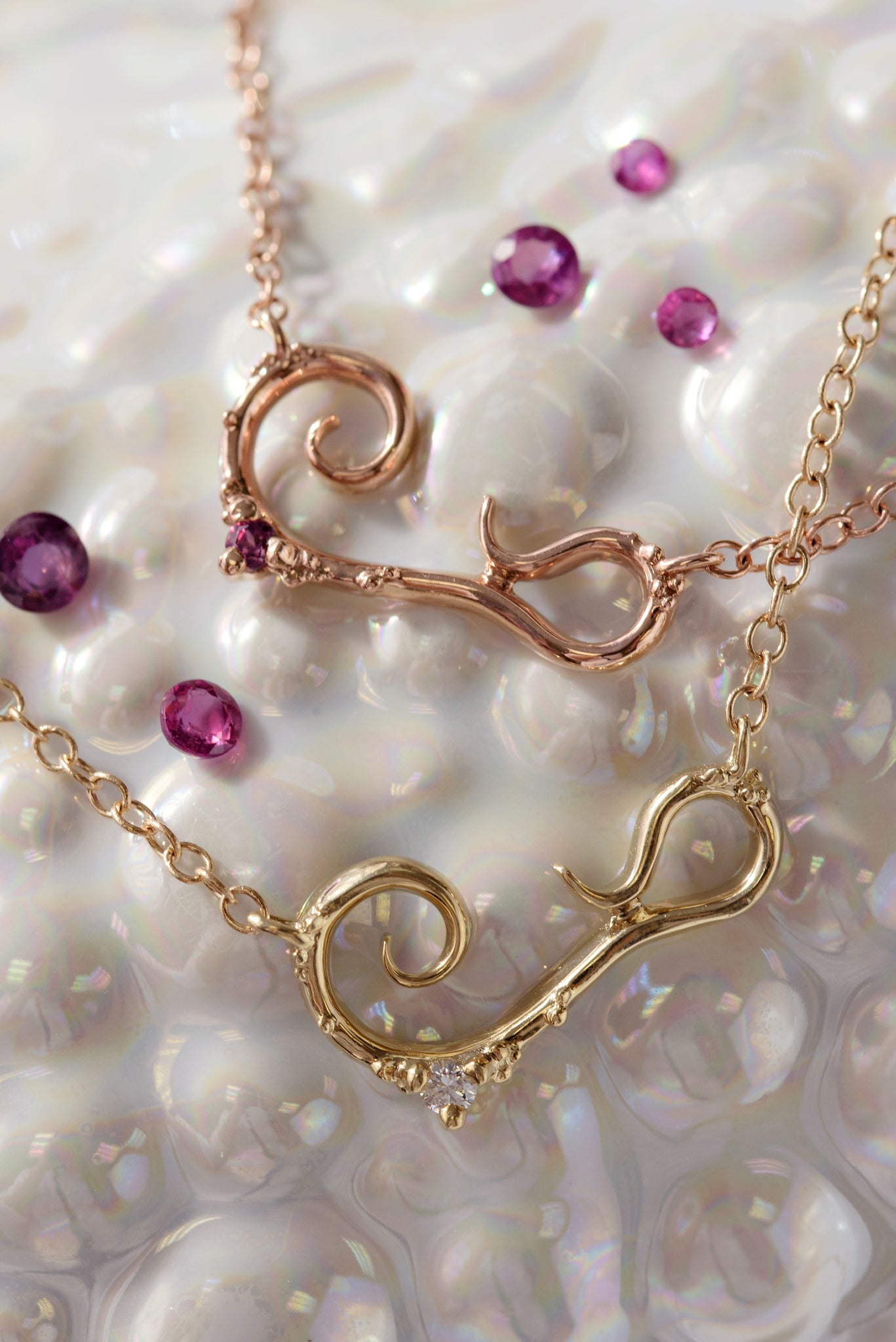 Bermuda ~ Birthstone Necklace in Gold