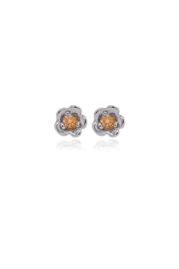 Barnacles ~ 1.75mm 14KW Citrine Stud Earrings
