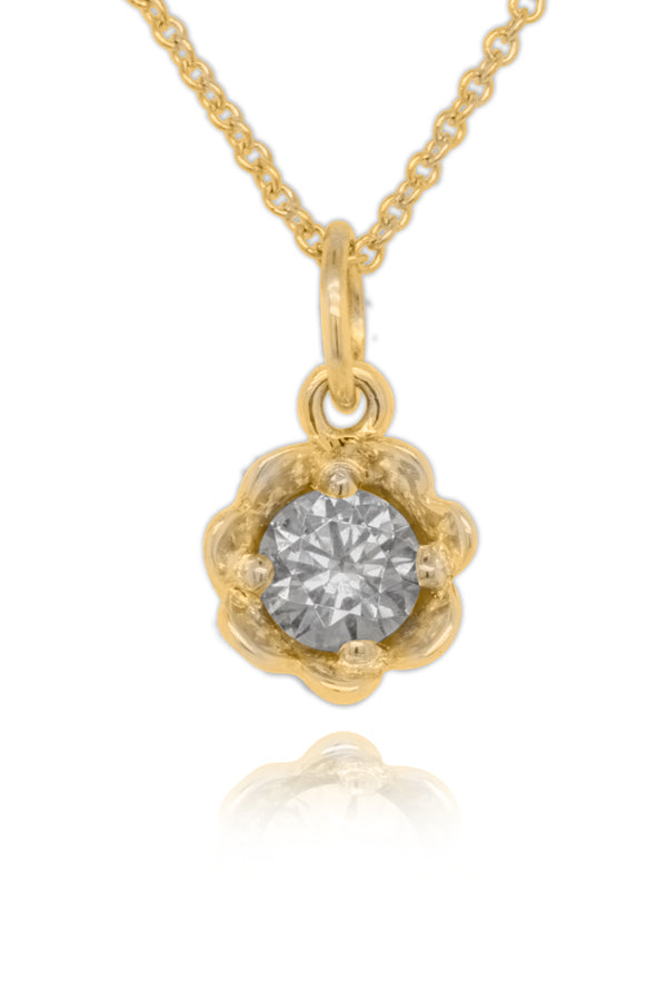 Barnacles ~ 5mm Gold Diamond Pendant
