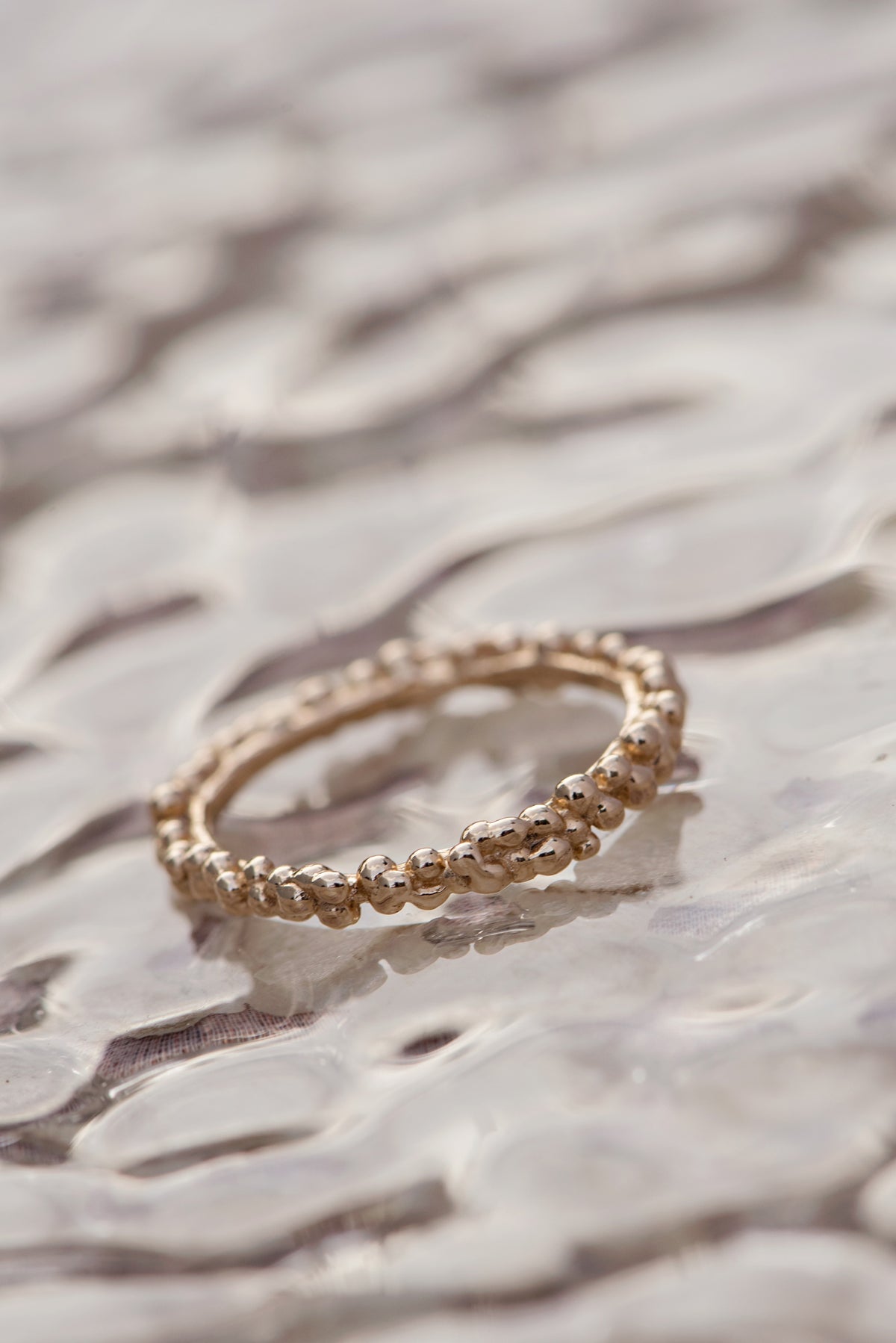 Caviar ~ Medium Ring in Gold