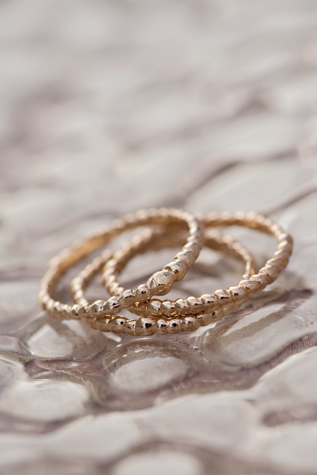 Caviar ~ Small Ring in Gold