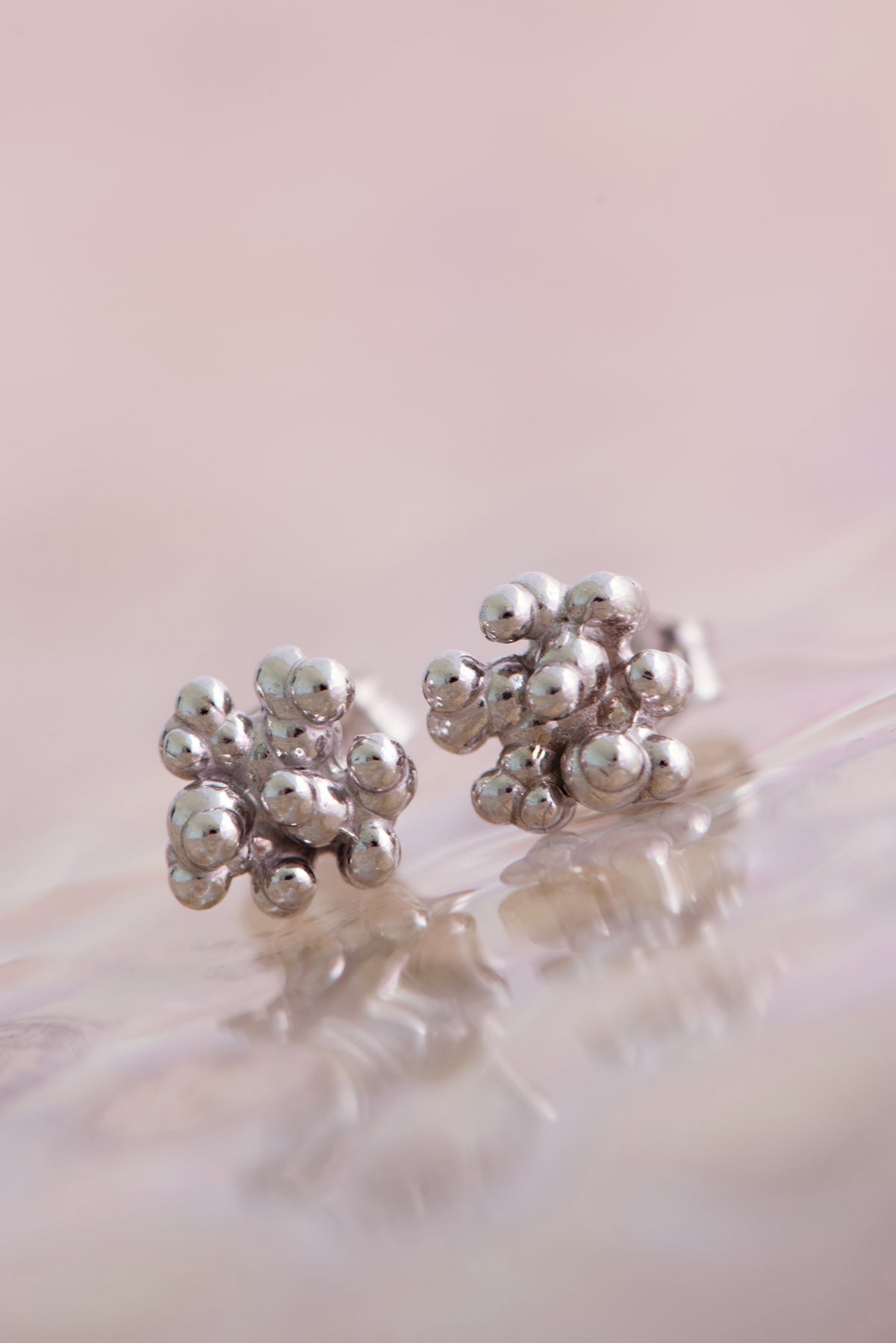 Caviar ~ Tiny Stud Earrings in Gold