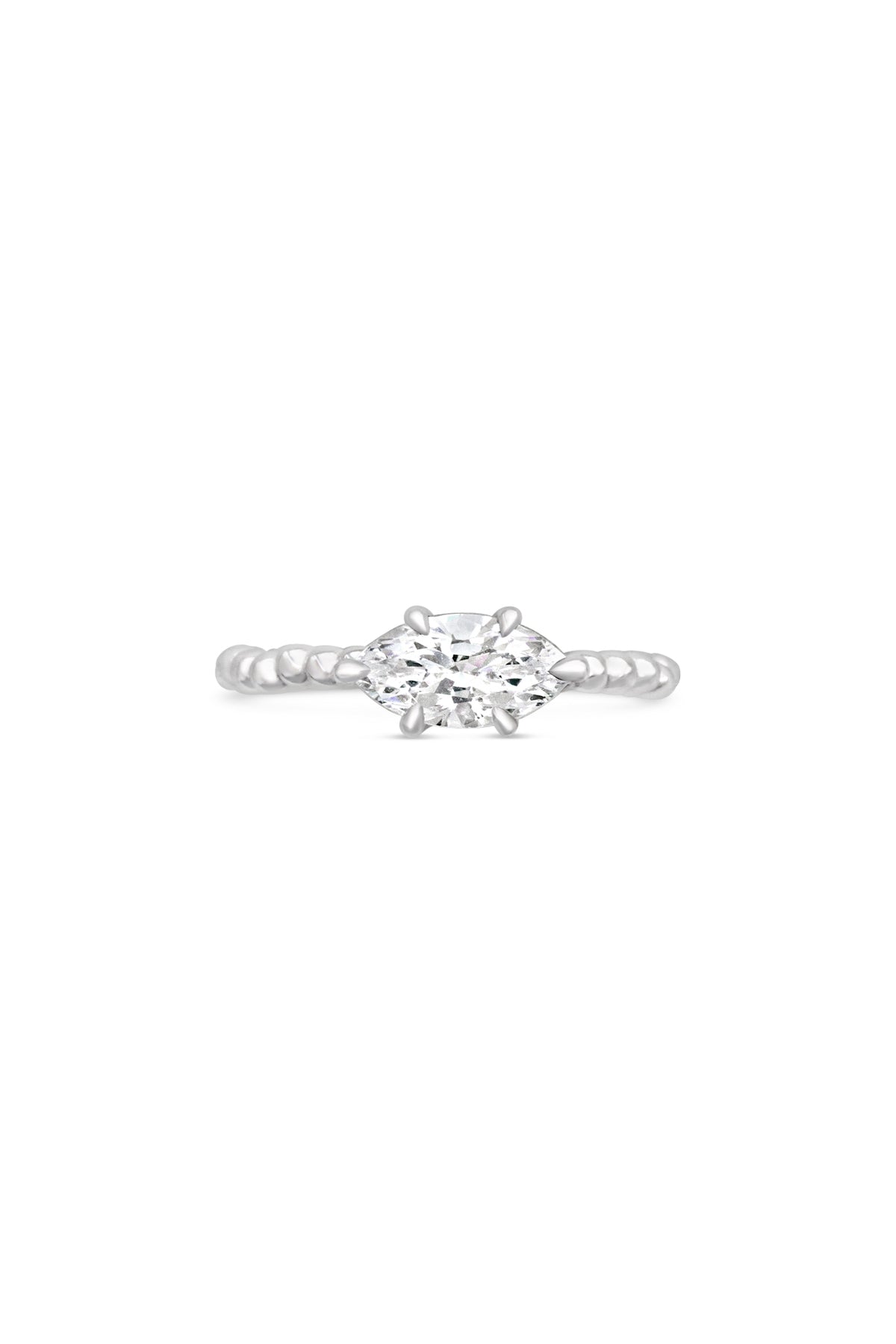 Engagement Rings ~ Caviar 6 Prong Marquise Ring