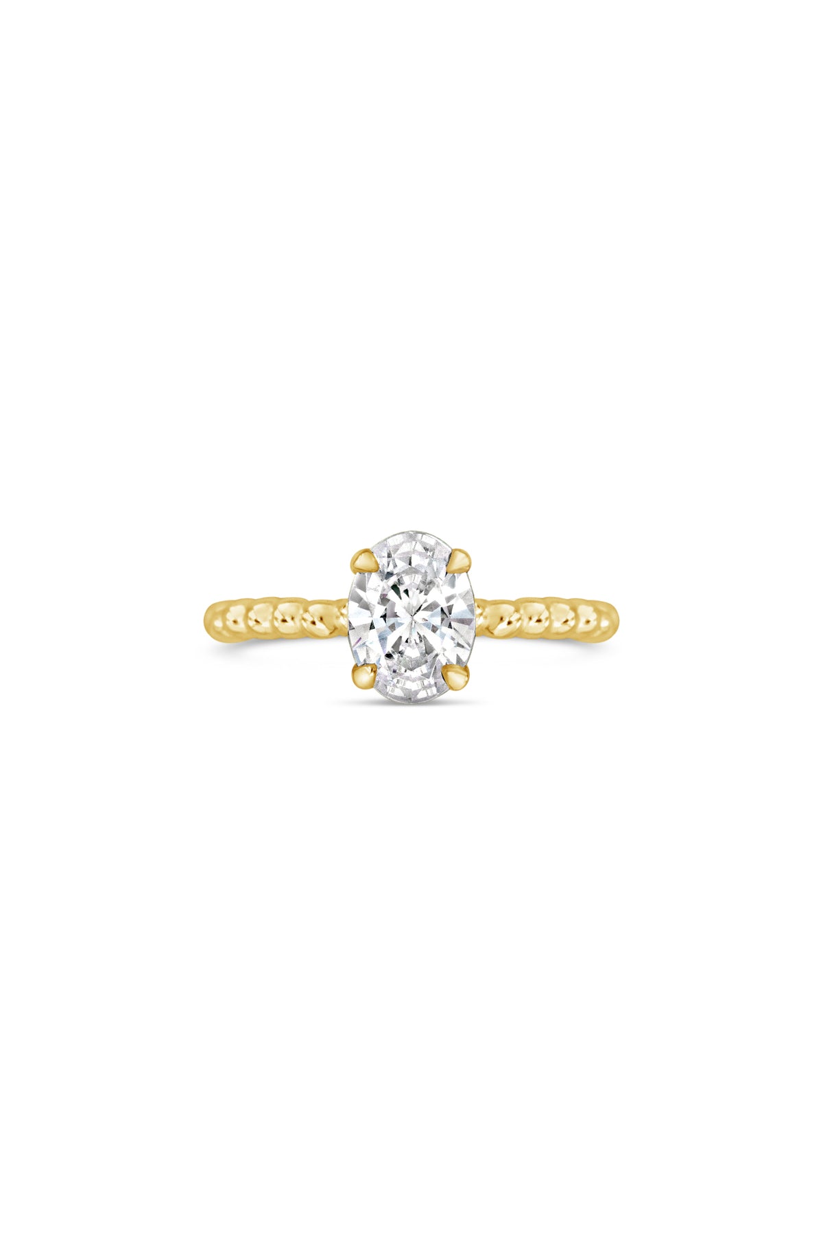 Engagement Rings ~ Caviar 4 Prong Oval Ring