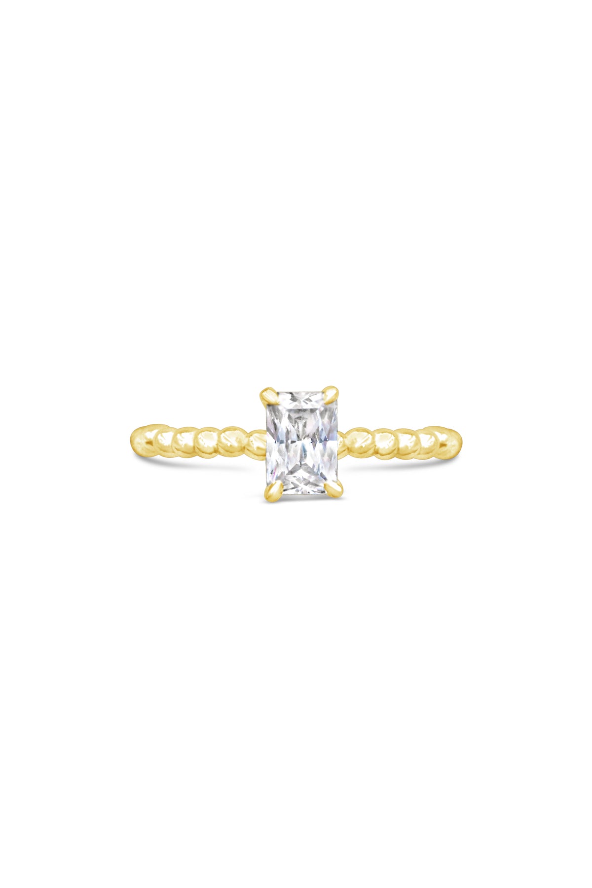 Engagement Rings ~ Caviar 4 Prong Radiant Ring