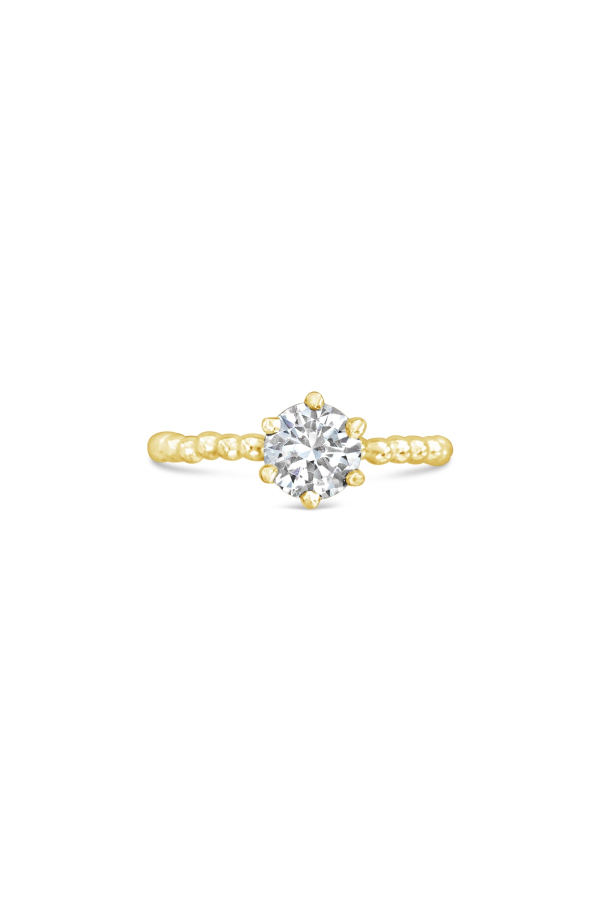 Engagement Rings ~ Caviar 6 Prong Round Ring