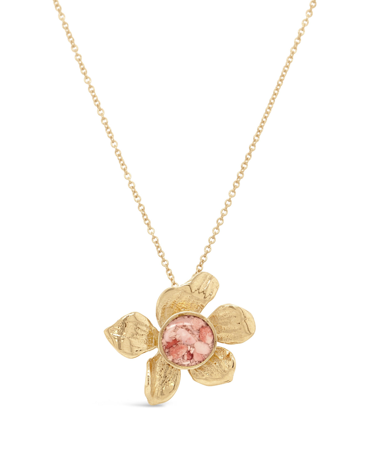 Fera ~ Medium Flower Pendant in Gold - Alexandra Mosher Studio Jewellery