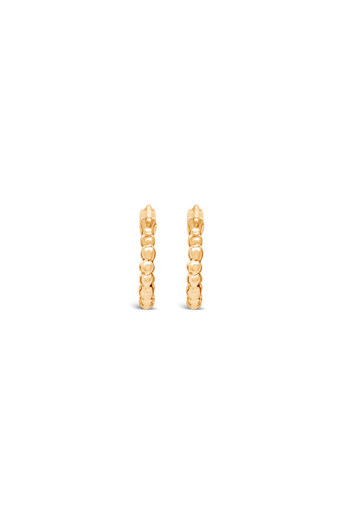 Hoops ~ Caviar Small Huggies in Gold