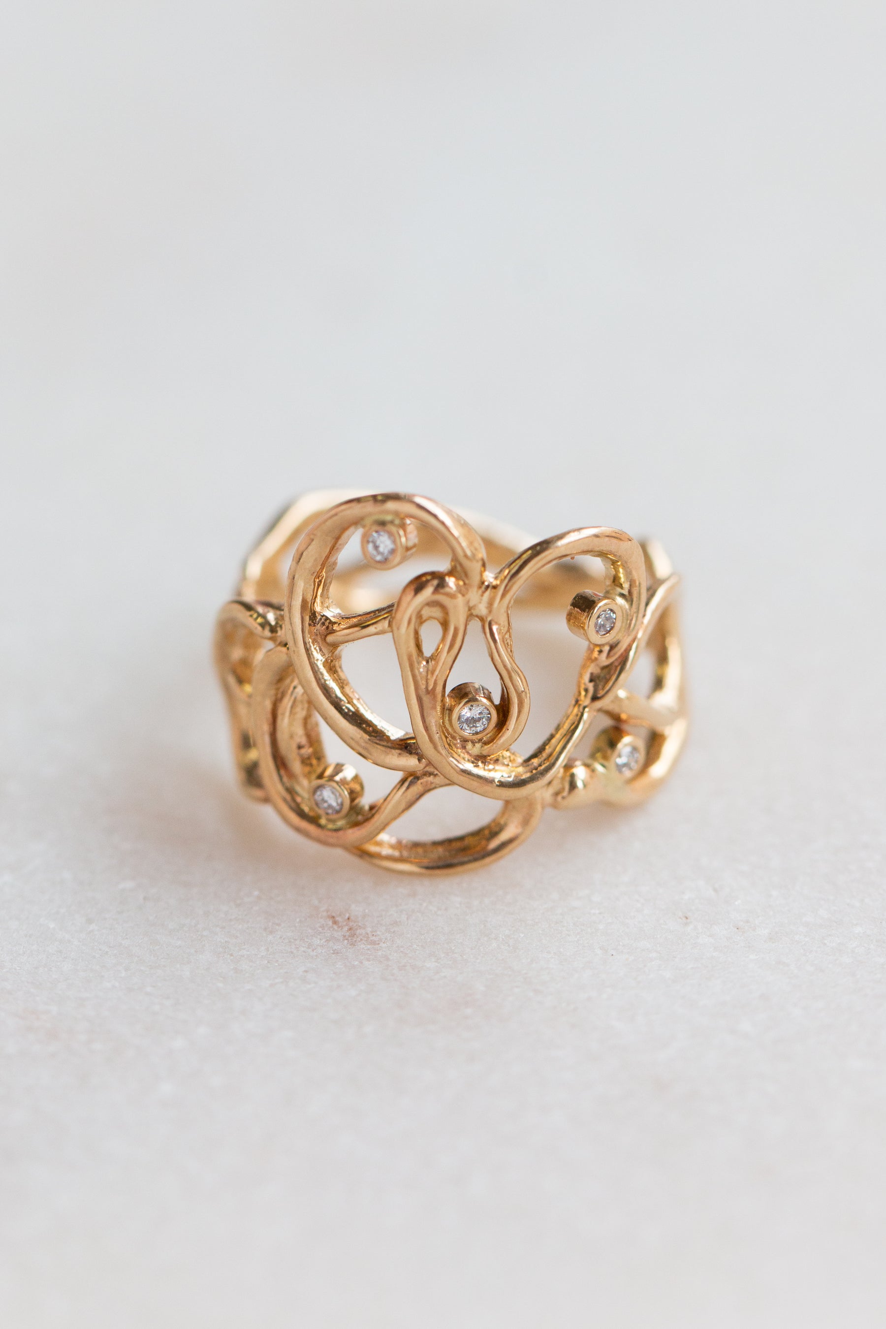 Custom Design ~ Melt Diamond Scatter Ring