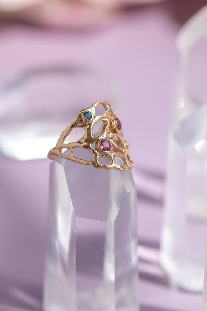 Custom Design ~ Lace Birthstone Ring