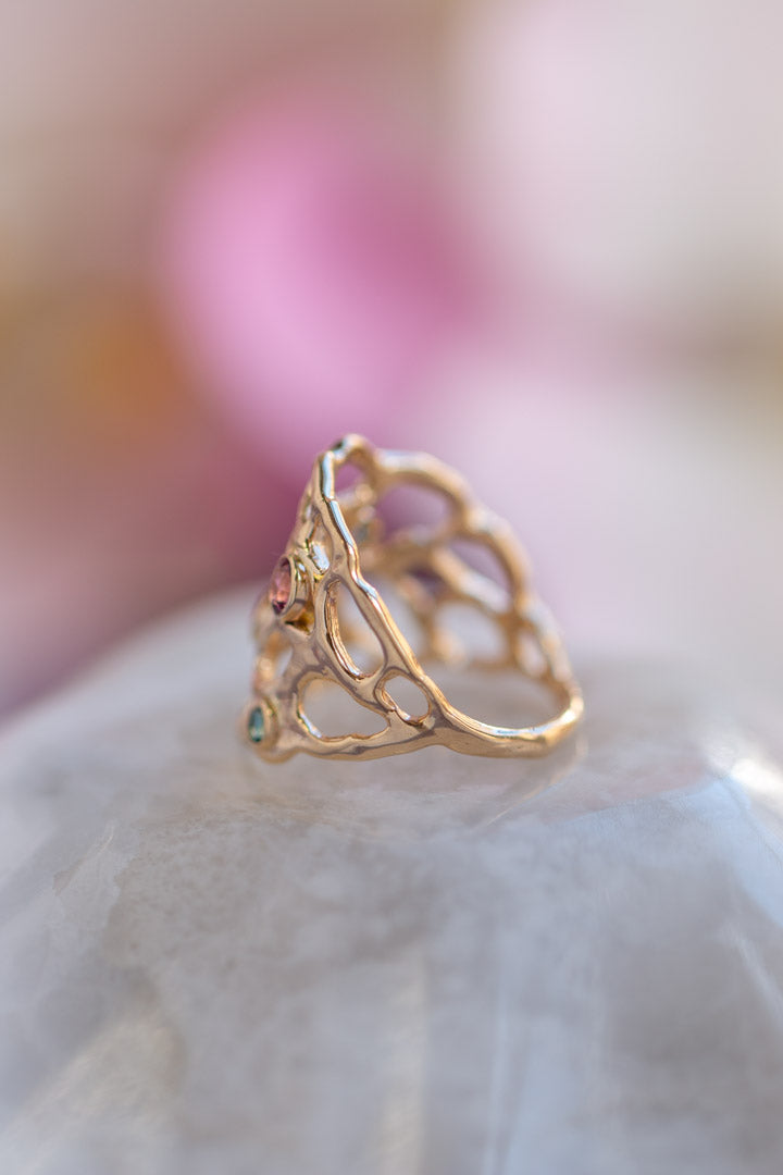 Custom Design ~ Lace Birthstone Ring