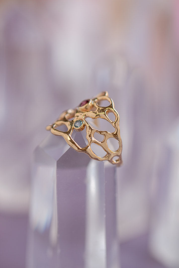 Custom Design ~ Lace Birthstone Ring