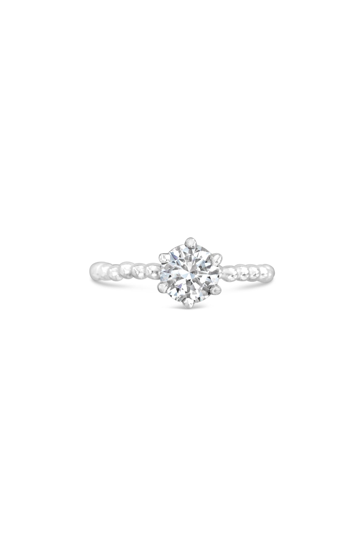Engagement Rings ~ Caviar 6 Prong Round Ring