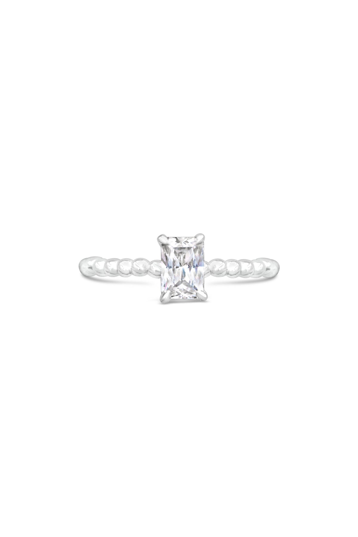 Engagement Rings ~ Caviar 4 Prong Radiant Ring