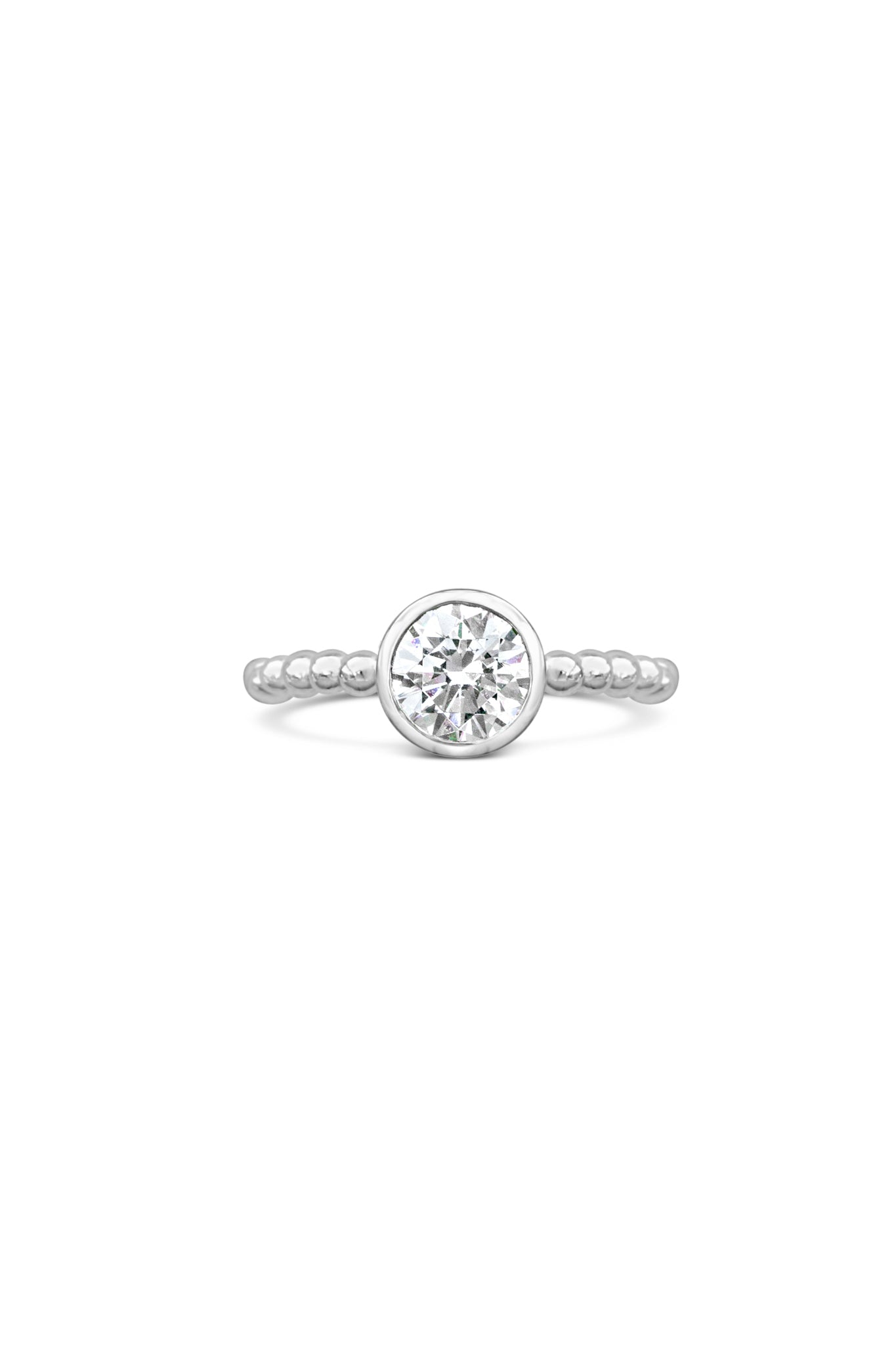 Engagement Rings ~ Caviar Bezel Ring