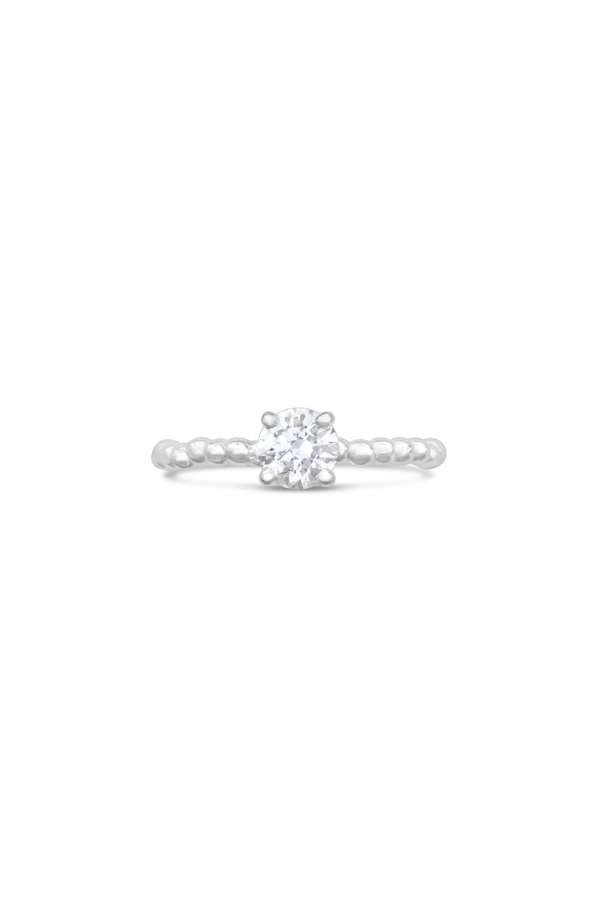 Engagement Rings ~ Caviar 4 Prong Round Ring
