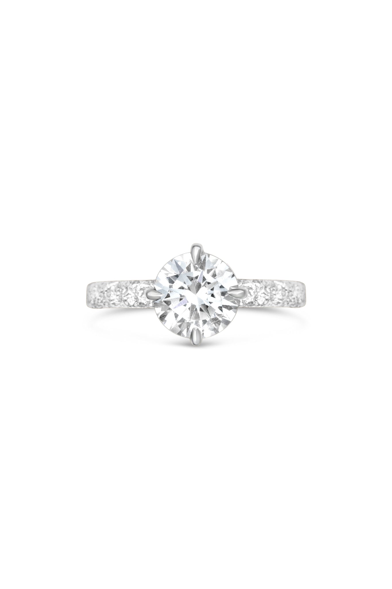 Engagement Rings ~ Unfinished Church Compass 4 Prong Round Ring