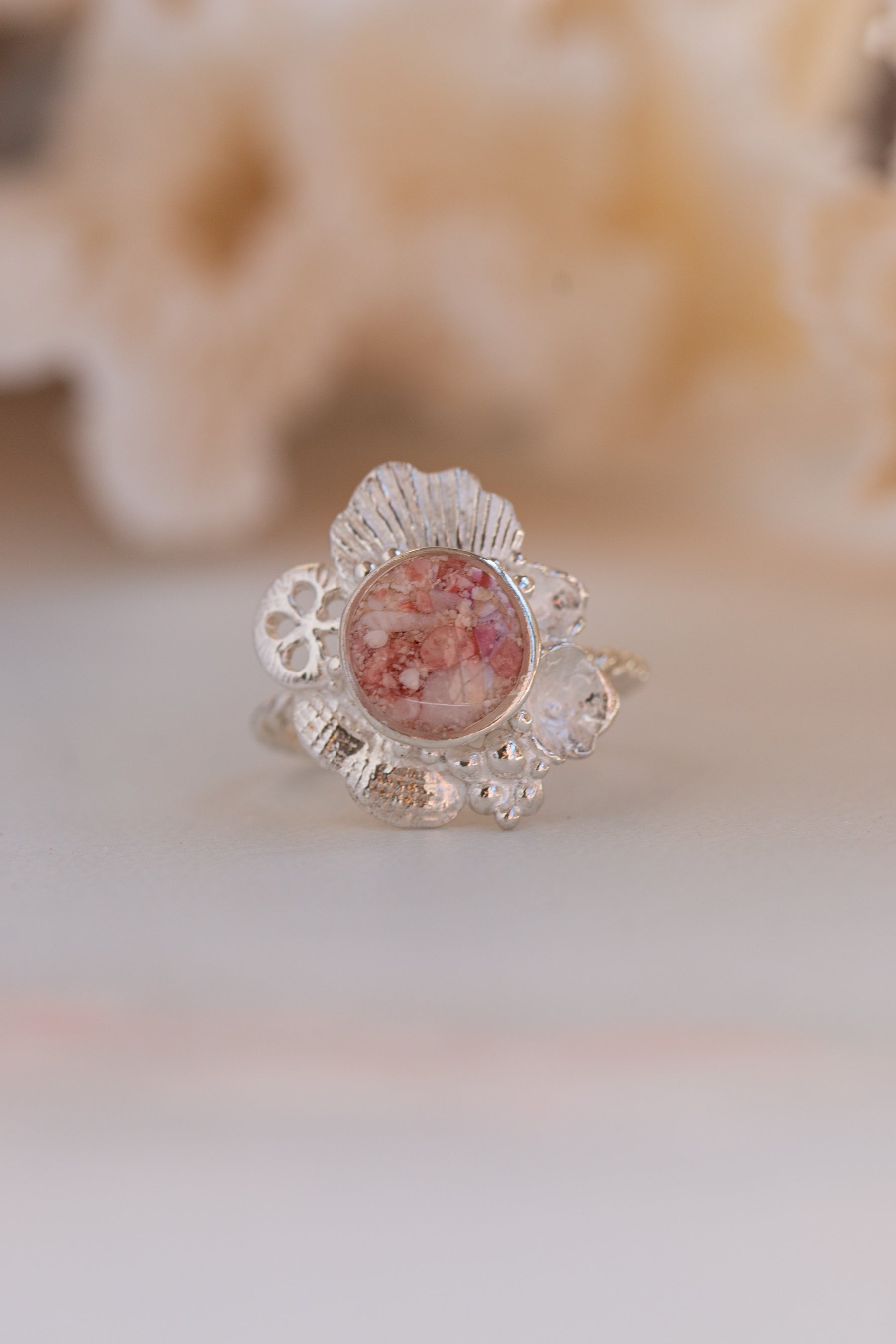 Custom Design ~ Pink Sand Tidepool Ring