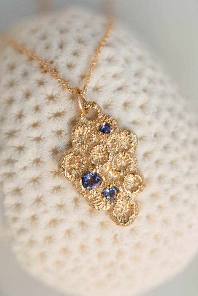 One of a Kind ~ Brain Coral Pendant in Gold