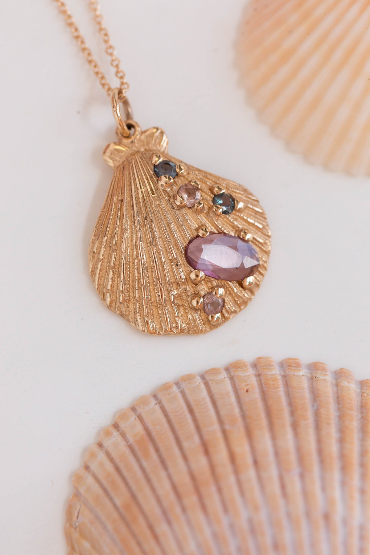 One of a Kind ~ Scallop Large Pendant in Gold