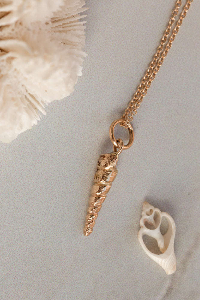 One of a Kind ~ Tower Shell Pendant in Gold