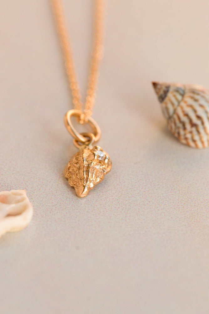 One of a Kind ~ Whorl Shell Pendant in Gold