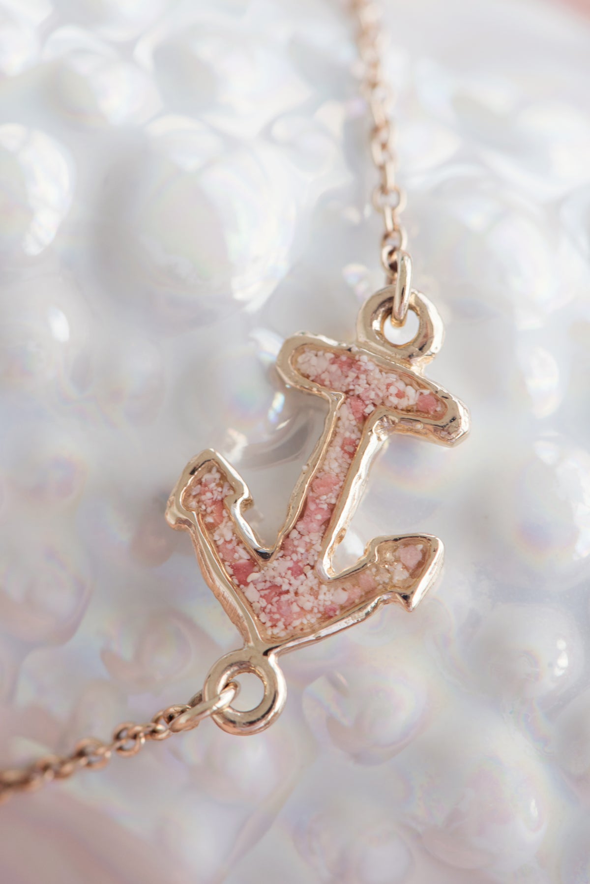 Nautical ~ Anchor (Small) Inline Bracelet in Gold - Alexandra Mosher Studio Jewellery