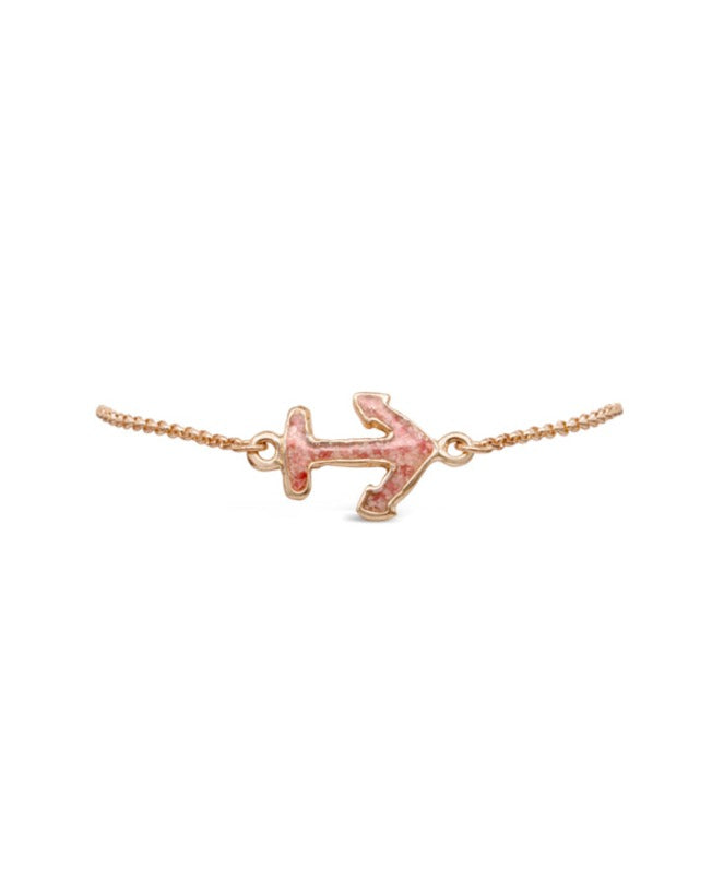 Nautical ~ Anchor (Small) Inline Bracelet in Gold - Alexandra Mosher Studio Jewellery