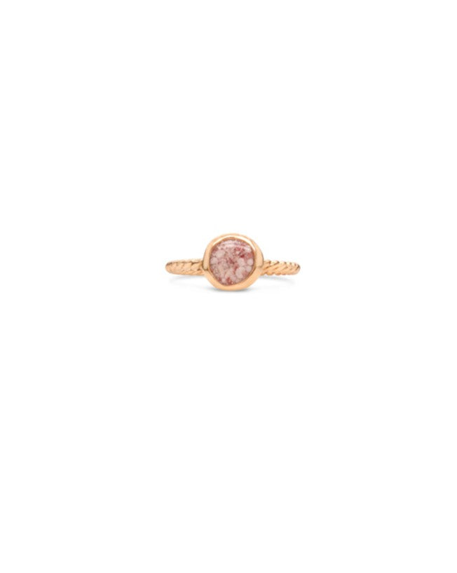 Splash ~ Circle (Medium) Braided Band Ring in Gold