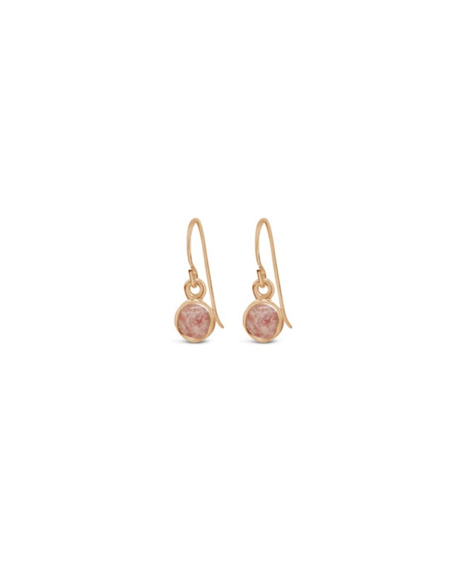 Splash ~ Circle (Small) Dangle Earrings in Gold