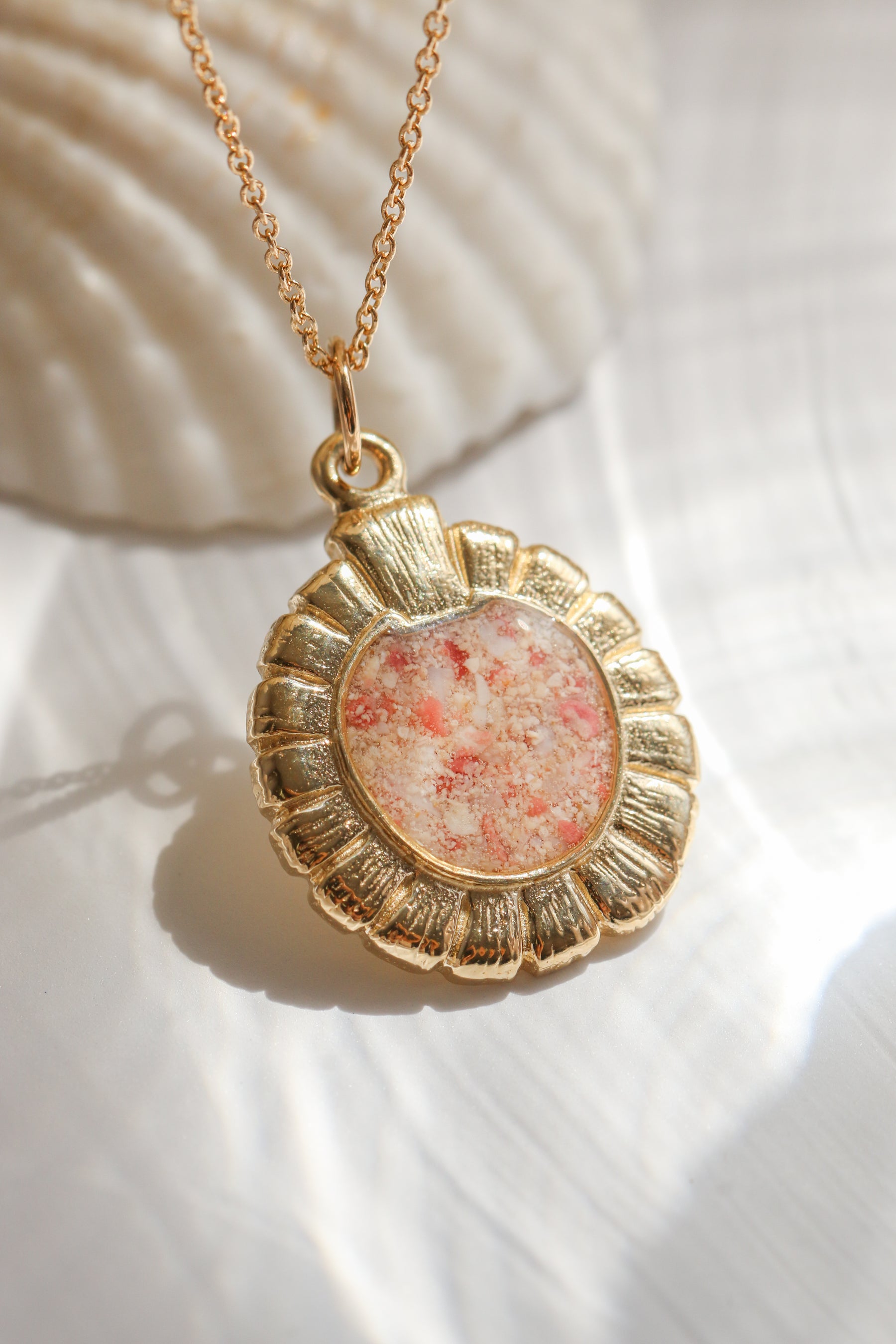 Icons ~ Bermuda Moongate Pendant in Gold