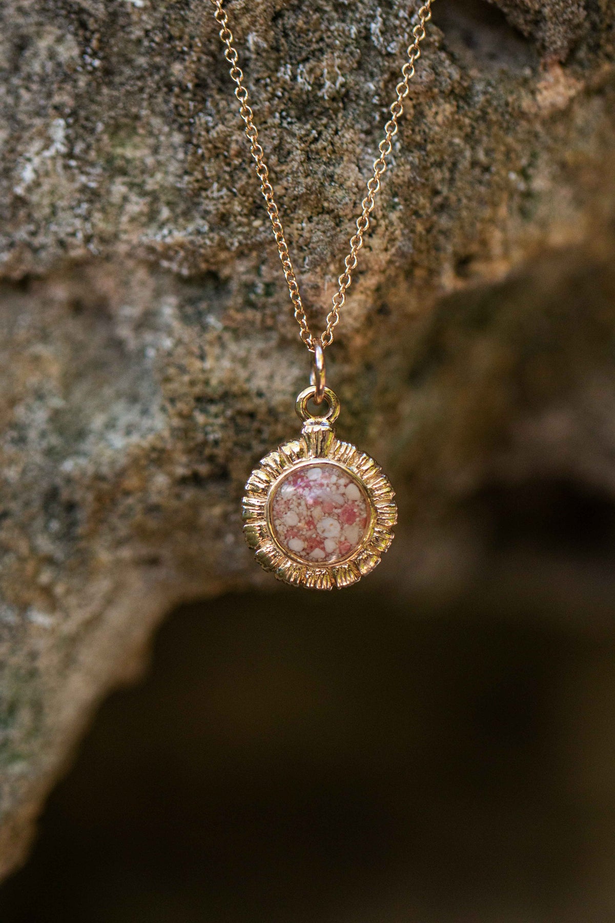 Bermuda Moongate ~ Small Pendant in Gold