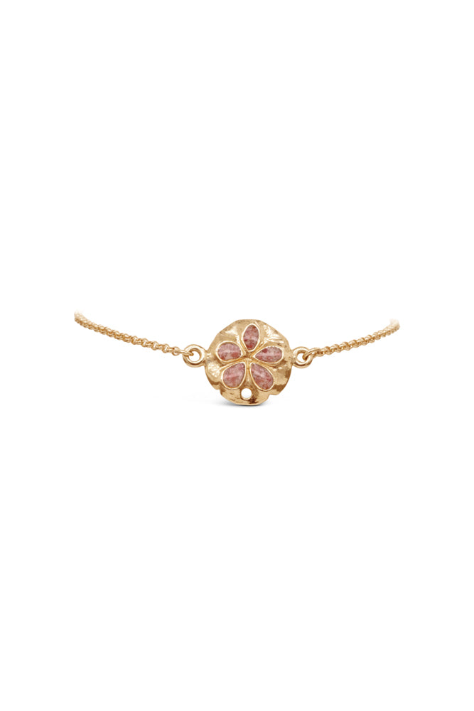 Friends ~ Sand Dollar (Small) Inline Bracelet in Gold - Alexandra Mosher Studio Jewellery