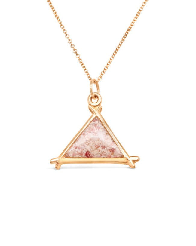 Splash ~ Triangle (Medium) Pendant in Gold