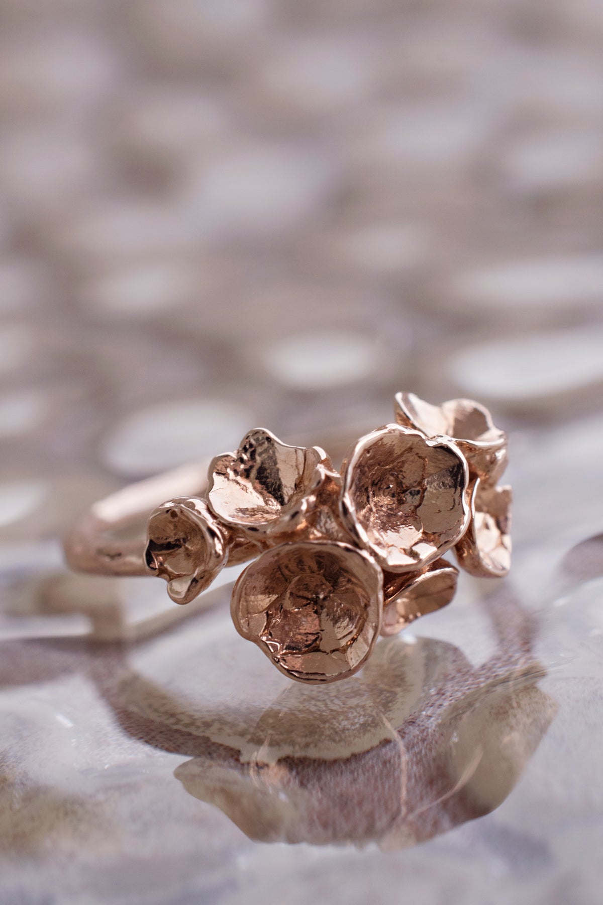 Under the Sea ~ Barnacle Ring in Gold