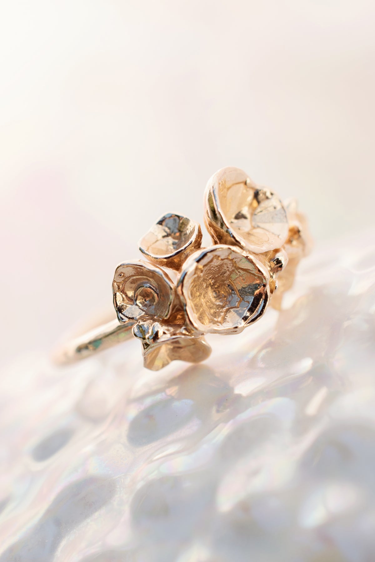 Under the Sea ~ Barnacle Ring in Gold