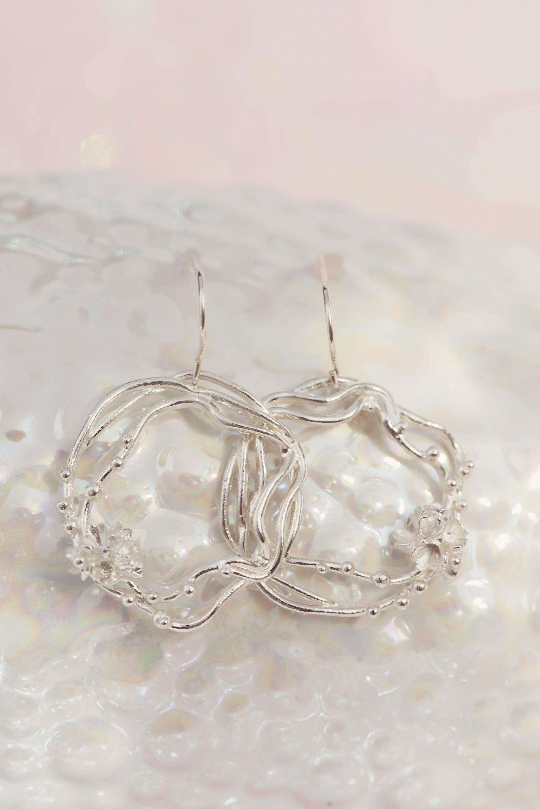 Under the Sea ~ Barnacle Wreath (Medium) Dangle Earrings